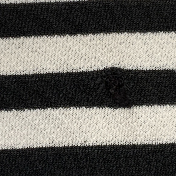 Tristan Stripe statement Jacket with hoodie  size Large Black/white - Picture 4 of 8